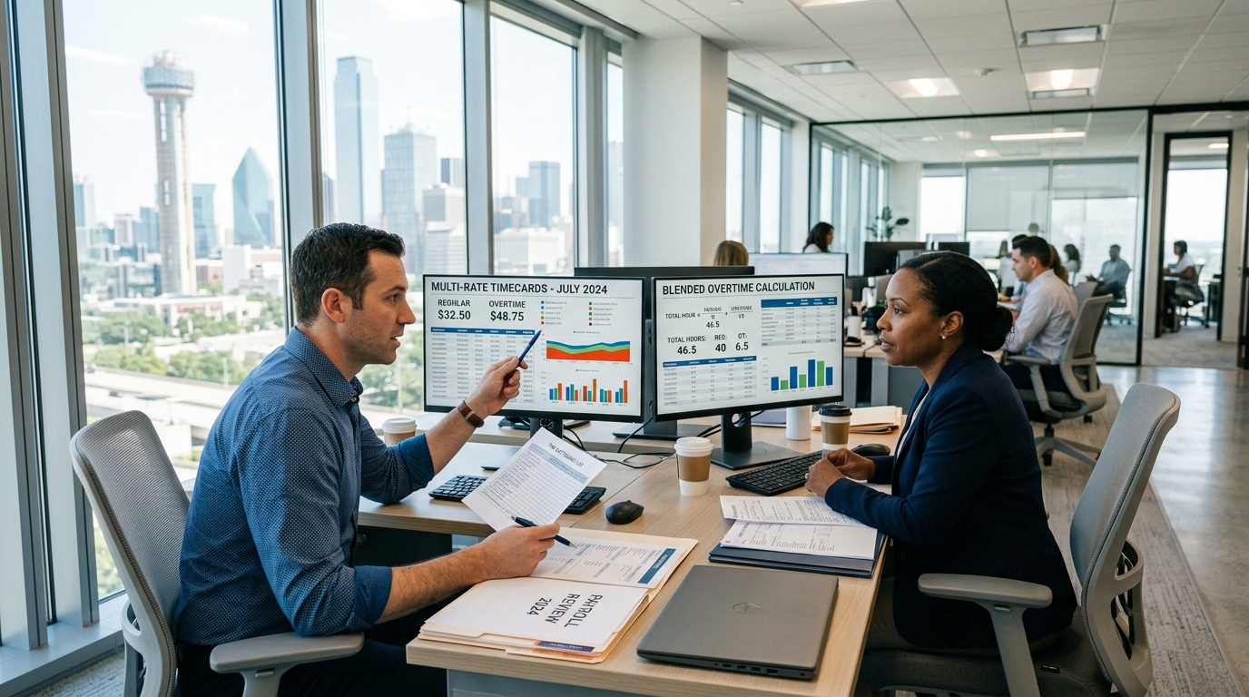 Overtime Rate & Blended Rate Calculator (2026): FLSA Multi-Rate Weighted Average Guide